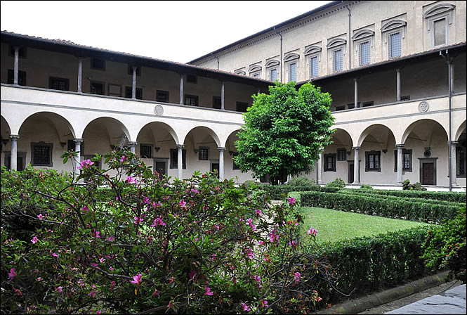 The cloister of the Laurenziana Library