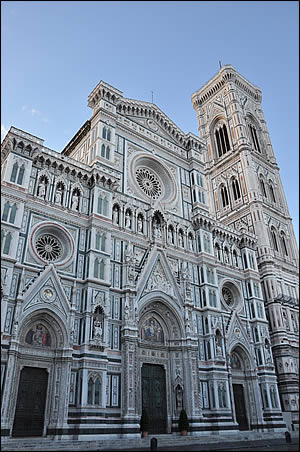 The facade of the cathedral of Florence
