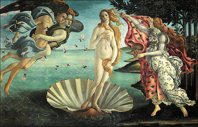 The birth of Venus by Boticcelli