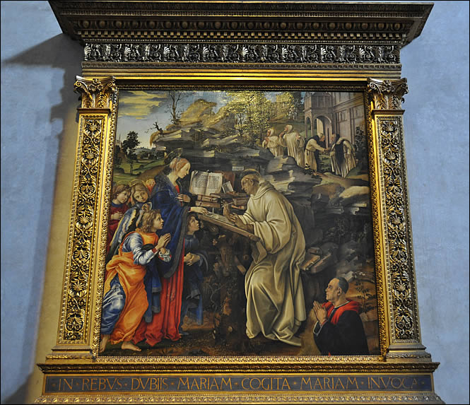 Apparition of the Virgin to Saint Bernard, work by Filippino Lippi