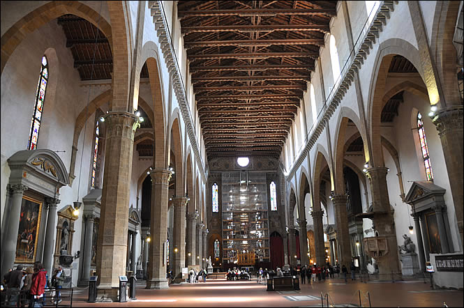 The nave of the church of Santa Croce