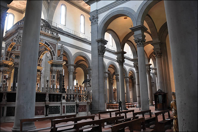 Interior view of the church Santo Spirito