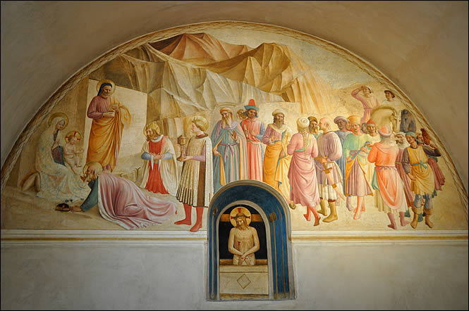The fresco of the Adoration of the Magi